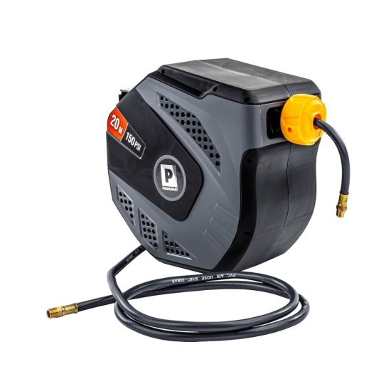 Samonavíjecí buben s pneumatickou hadicí 8×12 mm, 20 m - POWERMAT Samonavíjecí buben s pneumatickou hadicí 8×12 mm, 20 m - POWERMAT