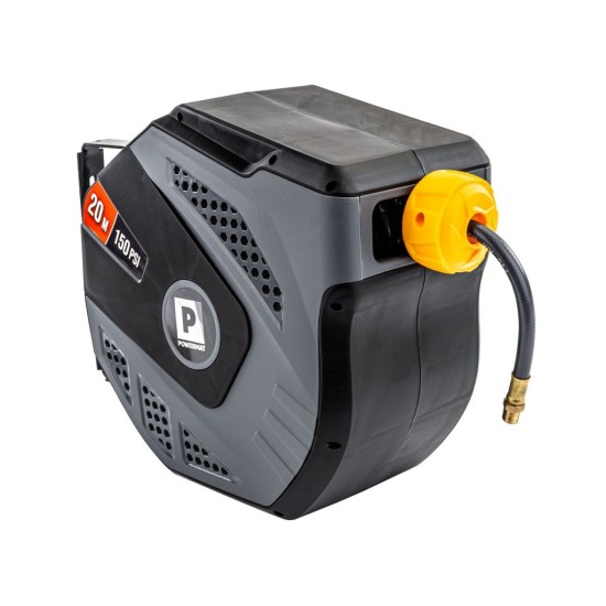 Samonavíjecí buben s pneumatickou hadicí 8×12 mm, 20 m - POWERMAT Samonavíjecí buben s pneumatickou hadicí 8×12 mm, 20 m - POWERMAT