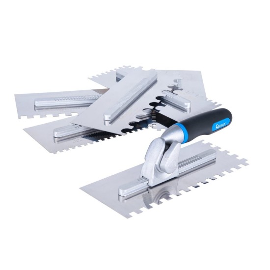 Hladítko nerez zubové 280×115 mm, sada 8 dílů - GEKO