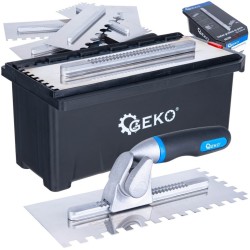 Hladítko nerez zubové 280×115 mm, sada 8 dílů - GEKO