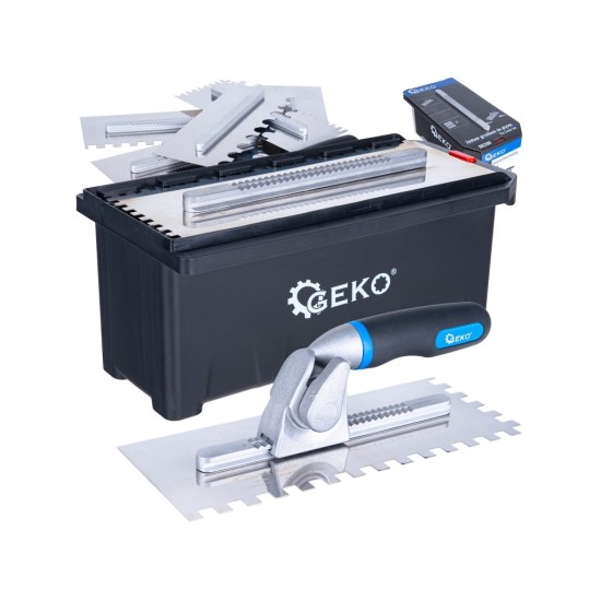 Hladítko nerez zubové 280×115 mm, sada 8 dílů - GEKO