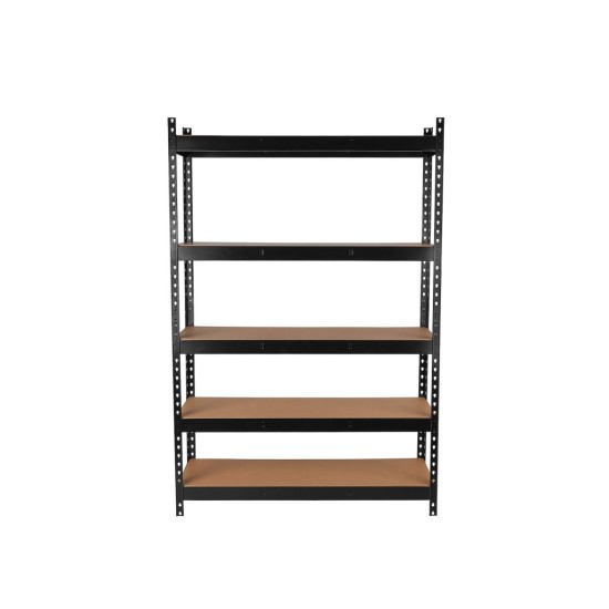Regál policový 180×40×120 cm, 280 kg, kovový vyztužený, černý - GEKO Regál policový 180×40×120 cm, 280 kg, kovový vyztužený, černý - GEKO