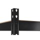 Regál policový 180×40×120 cm, 280 kg, kovový vyztužený, černý - GEKO Regál policový 180×40×120 cm, 280 kg, kovový vyztužený, černý - GEKO