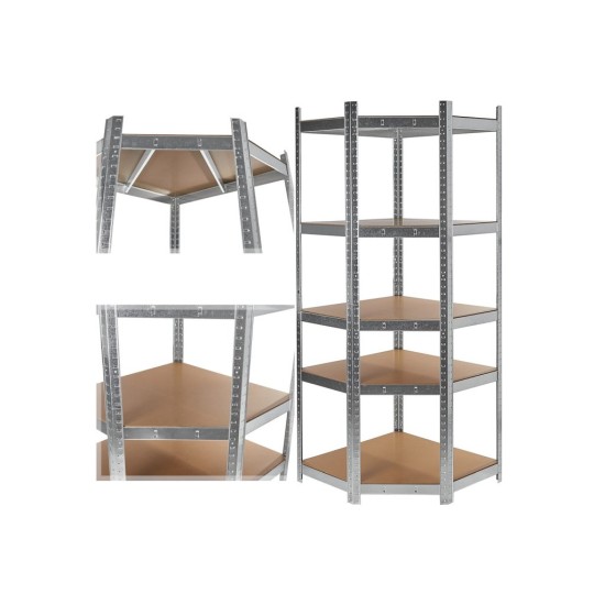 Regál policový rohový 180×40×70 cm, 175 kg, kovový - GEKO Regál policový rohový 180×40×70 cm, 175 kg, kovový - GEKO