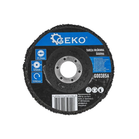 Brusný kotouč netkaný 125×22,2 mm, na kov, plast - GEKO Brusný kotouč netkaný 125×22,2 mm, na kov, plast - GEKO
