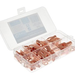 Měděné kabelové očka + smršťovací bužírky, sada 140 ks - GEKO Měděné kabelové očka + smršťovací bužírky, sada 140 ks - GEKO