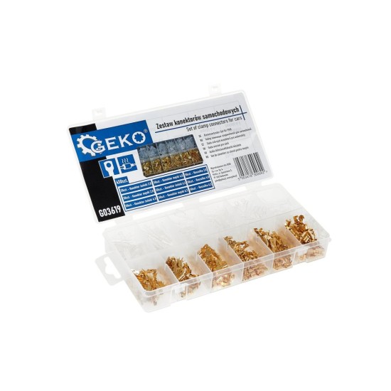 Automobilové konektory s izolačními návleky, sada 450 ks - GEKO Automobilové konektory s izolačními návleky, sada 450 ks - GEKO