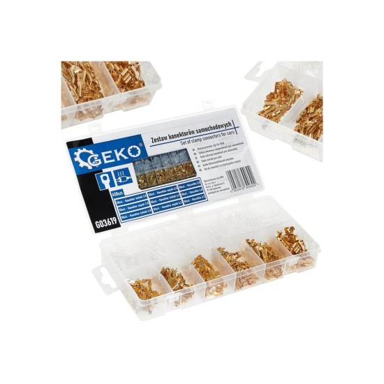 Automobilové konektory s izolačními návleky, sada 450 ks - GEKO Automobilové konektory s izolačními návleky, sada 450 ks - GEKO