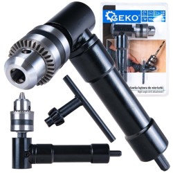 Úhlový nástavec 90° na vrtačku, sklíčidlo 1–10 mm - GEKO