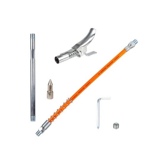 Pneumatický mazací lis 600 ml, jednoruční, otočná hlava 360° - BJC