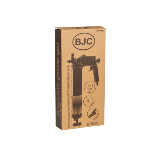 Pneumatický mazací lis 600 ml, jednoruční, otočná hlava 360° - BJC