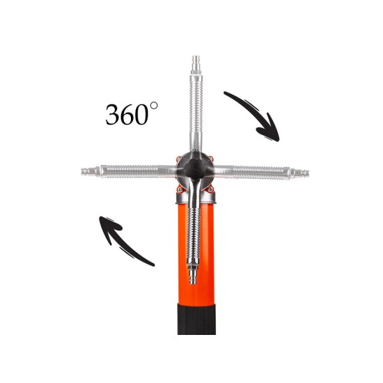 Pneumatický mazací lis 600 ml, jednoruční, otočná hlava 360° - BJC