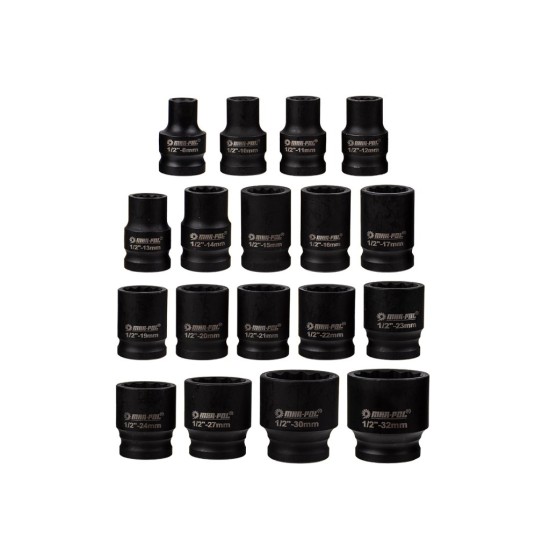 Gola sada 1/2" 12hran 8-32 mm, 24 ks - MAR-POL