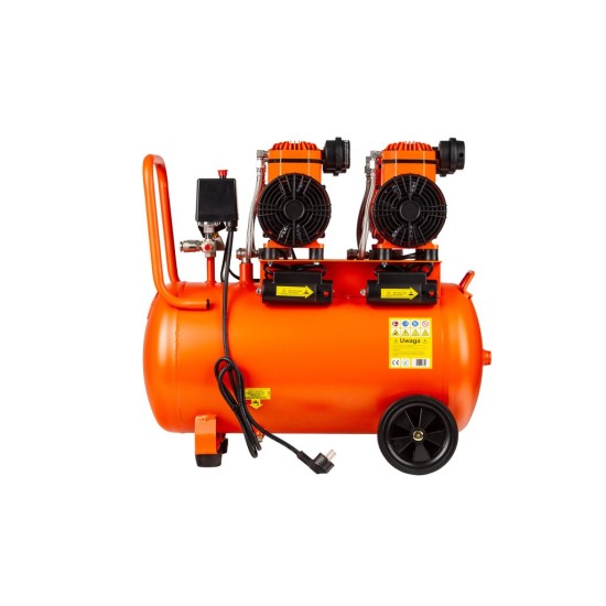 Kompresor bezolejový 50 l, 4 písty, 230 V, 8 bar, tichý - BJC