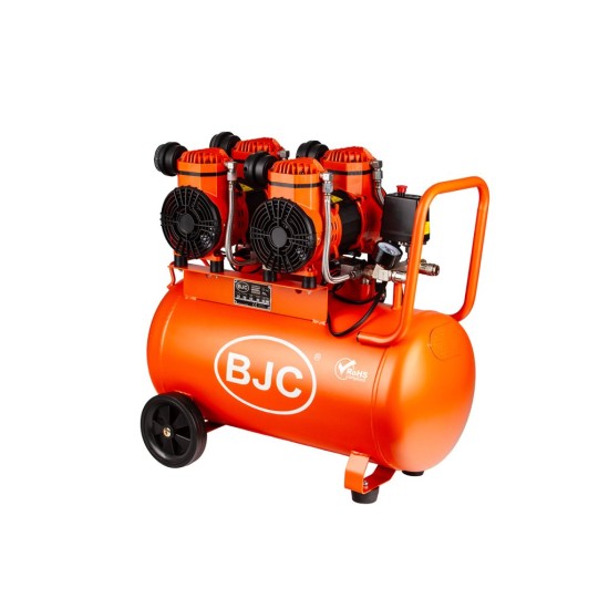 Kompresor bezolejový 50 l, 4 písty, 230 V, 8 bar, tichý - BJC