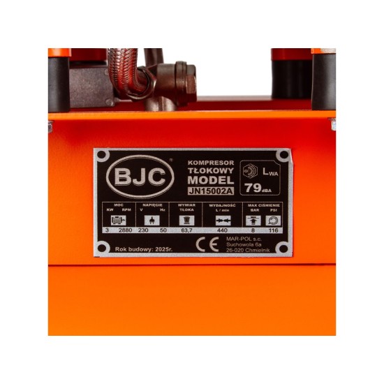 Kompresor bezolejový 50 l, 4 písty, 230 V, 8 bar, tichý - BJC