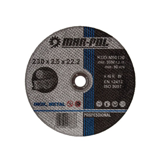 Řezný kotouč 230×2,5×22,2 mm, na kov - MAR-POL