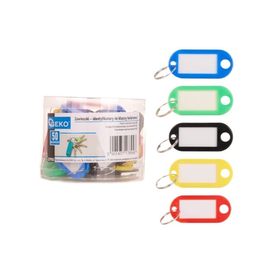 Visačka na klíče, 5 barev, sada 50 ks - GEKO