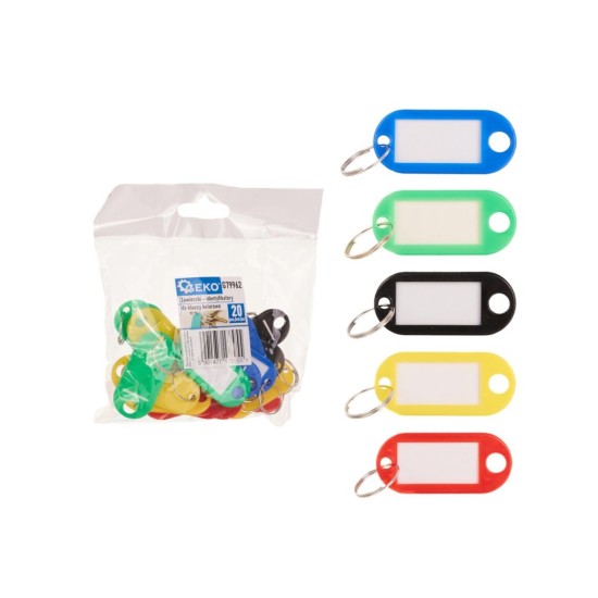 Visačka na klíče, 5 barev, sada 20 ks - GEKO