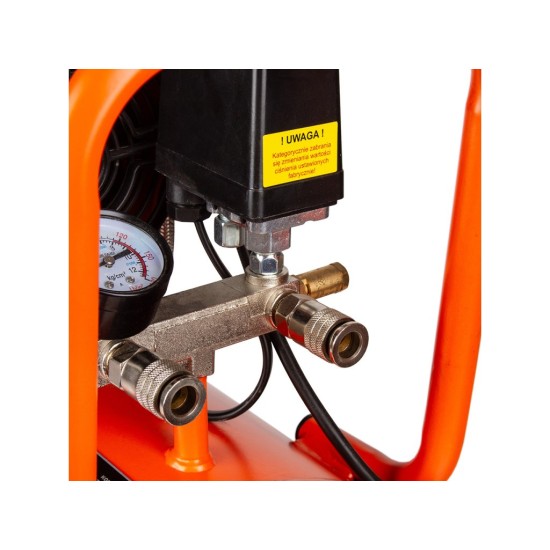 Kompresor bezolejový 24 l, 2 písty, 230 V, 8 bar, tichý - BJC