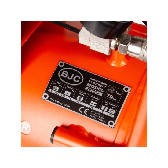 Kompresor bezolejový 24 l, 2 písty, 230 V, 8 bar, tichý - BJC