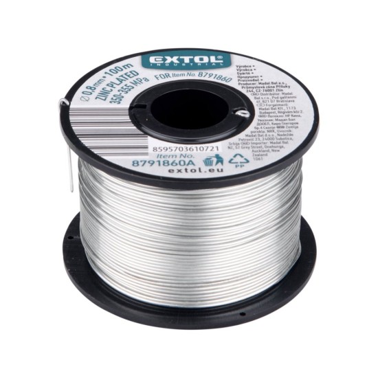 Vázací drát ∅0,8 mm, návin 100 m - EXTOL INDUSTRIAL Vázací drát ∅0,8 mm, návin 100 m - EXTOL INDUSTRIAL