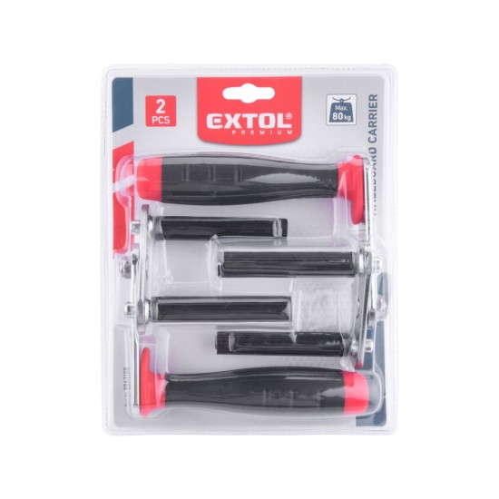 Nosič desek kovový, sada 2 ks, nosnost až 80 kg/pár - EXTOL PREMIUM