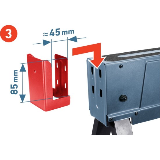Koza stavební skládací nosnost 550 kg, výška 60–85 cm, 1 ks - EXTOL PREMIUM