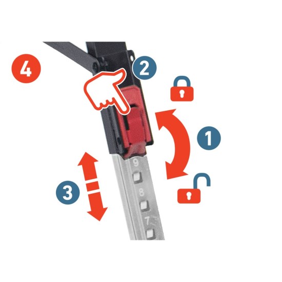 Koza stavební skládací nosnost 550 kg, výška 60–85 cm, 1 ks - EXTOL PREMIUM