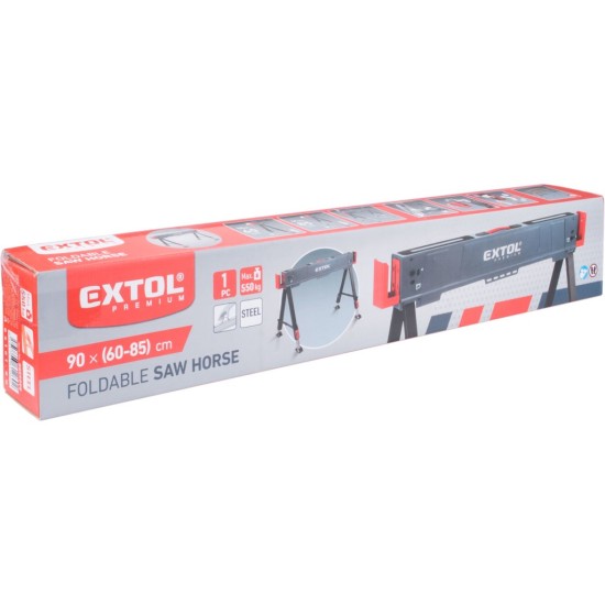 Koza stavební skládací nosnost 550 kg, výška 60–85 cm, 1 ks - EXTOL PREMIUM