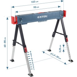 Koza stavební skládací nosnost 550 kg, výška 60–85 cm, 1 ks - EXTOL PREMIUM