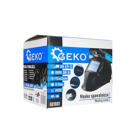 Svářečská kukla samostmívací s LED světlem - GEKO Svářečská kukla samostmívací s LED světlem - GEKO