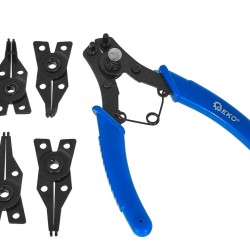 Kleště seeger na pojistné kroužky 160 mm, 4 vyměnitelné koncovky - GEKO