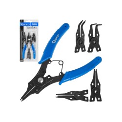 Kleště seeger na pojistné kroužky 160 mm, 4 vyměnitelné koncovky - GEKO