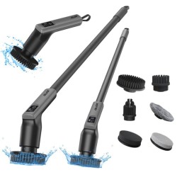 Elektrický čistící kartáč s nastavitelnou rukojetí a 6 hlavicemi - GLOX