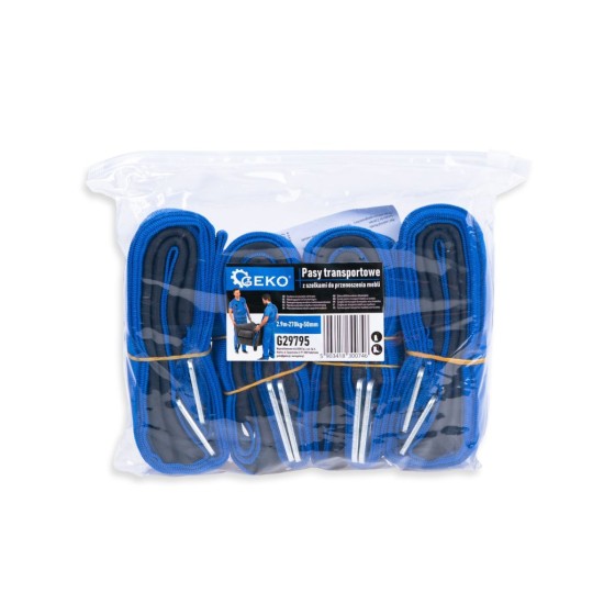 Stěhovací popruhy 50 mm × 2,9 m, 270 kg - GEKO