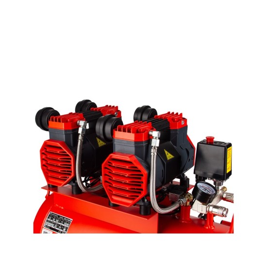 Kompresor bezolejový 50 l, 4 písty, 230 V, 8 bar - MAR-POL