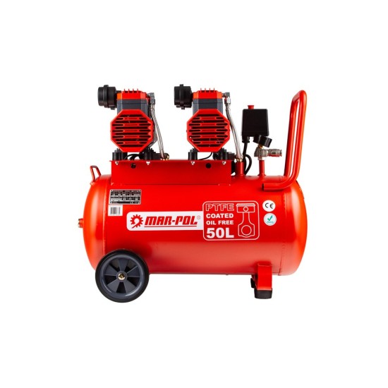 Kompresor bezolejový 50 l, 4 písty, 230 V, 8 bar - MAR-POL