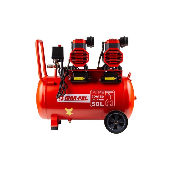Kompresor bezolejový 50 l, 4 písty, 230 V, 8 bar - MAR-POL