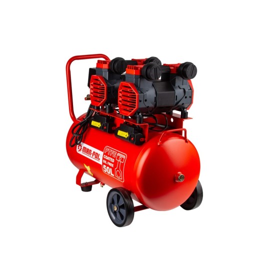 Kompresor bezolejový 50 l, 4 písty, 230 V, 8 bar - MAR-POL