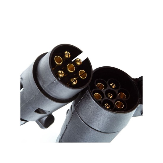 Prodlužovací kabel k přívěsu (spirálový) 3 m, 7 pólů, 12 V, samec/samice - MAR-POL