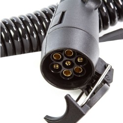 Prodlužovací kabel k přívěsu (spirálový) 3 m, 7 pólů, 12 V, samec/samice - MAR-POL Prodlužovací kabel k přívěsu (spirálový) 3 m, 7 pólů, 12 V, samec/samice - MAR-POL