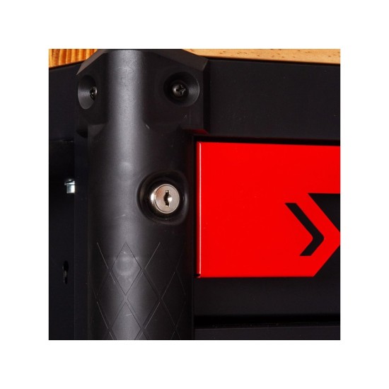 Dílenský vozík na nářadí, 12 zásuvek, dřevěná deska - MAR-POL