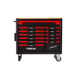 Dílenský vozík na nářadí, 12 zásuvek, dřevěná deska - MAR-POL