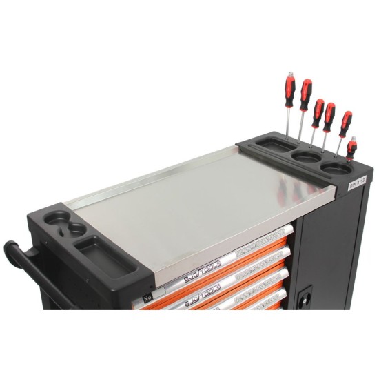 Dílenský vozík na nářadí, 7 zásuvek + skříňka - BJC