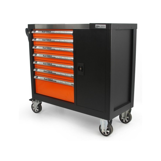 Dílenský vozík na nářadí, 7 zásuvek + skříňka - BJC