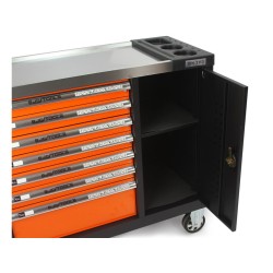 Dílenský vozík na nářadí, 7 zásuvek + skříňka - BJC