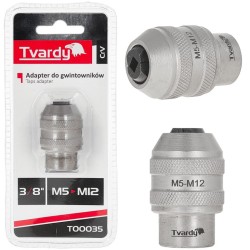Adaptér pro závitníky M5–M12, 3/8", CrV - TVARDY