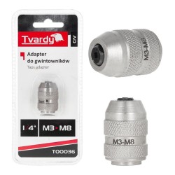 Adaptér pro závitníky M3–M8, 1/4", CrV - TVARDY