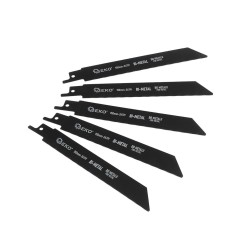 Pilové plátky do ocasky na kov 150 mm, 24 TPI, bimetal, sada 5 ks - GEKO